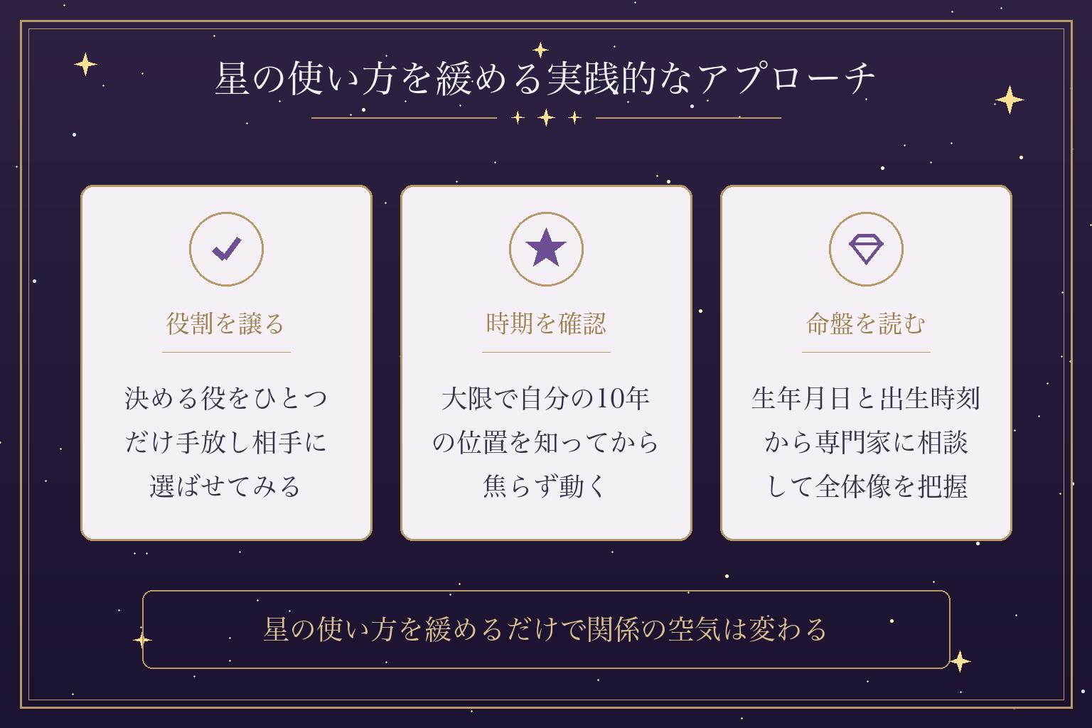 星の使い方を緩める実践的なアプローチ
